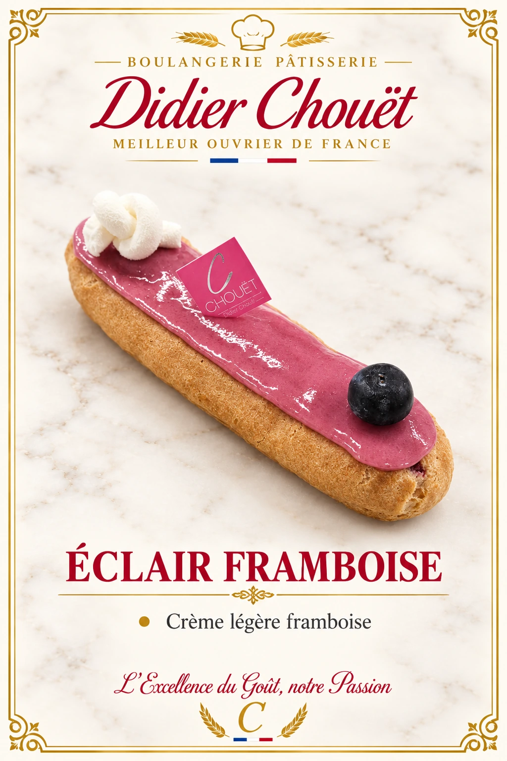 Éclair framboise